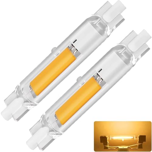 MZIEIU R7S LED Lampen 78mm 20W Dimmbar,Warmweiß 3000K 2000LM,Kein Flackern,LED Lampen COB Glühbirne Ersatz für 200W J78mm Halogenstab,360°Abstrahlwinkel,AC 220-240V,2er Pack