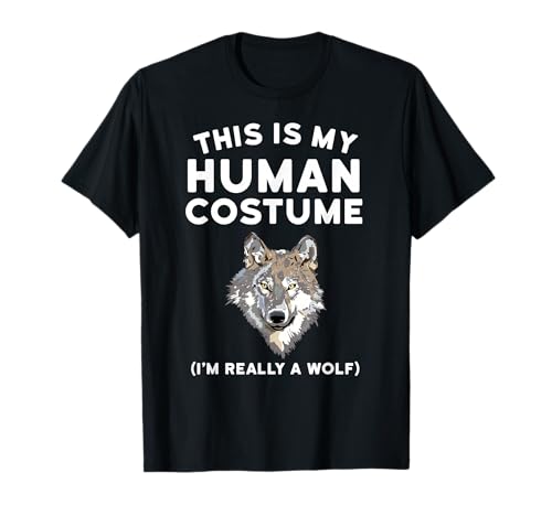 This is My Human Costume I'm Really a Wolf Shirt Men Kids T-Shirt