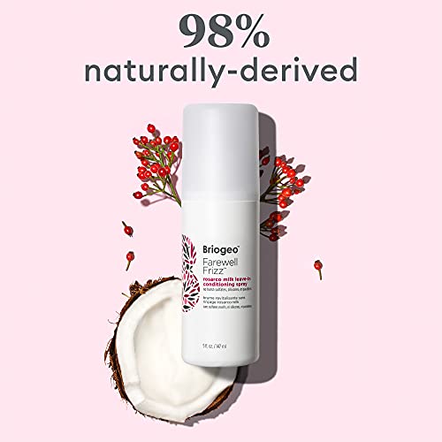 Briogeo Farewell Frizz Rosarco Milk Leave In Conditioning Spray | Coconut Oil & Argan Oil | Anti Frizz Hair Products For Straight, Wavy And Curly Hair | 5 Ounces #TOP5