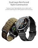 Pasek Nylonowy 26mm QuickFit Wzmocniony ze Stalowymi Złączami Compatible with Garmin Fenix 7X/6X/5X, Tactix 7, Epix Pro 51mm - Czarny