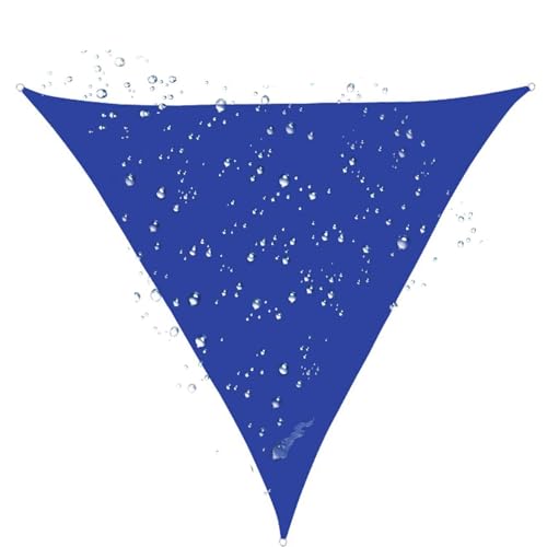 Voile d'ombrage triangulaire imperméable bleu roi robuste 2.1x2.1m - 2