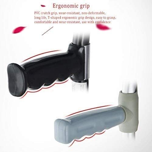 Muletas de antebrazo ajustables Muletas de antebrazo de aluminio ajustables para niños y adultos con empuñaduras bajas que reducen la fatiga del brazo y el dolor causado por la artritis al caminar o h