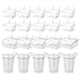 Merkaunis 20 PCS Pegboard Cups Pegboard Bins Set, Pegboard Wall Organizer with Hooks and Loops, Pegboard Wall Containers Clear Peg Hooks Assortment Organizer Accessory for Garage Storage