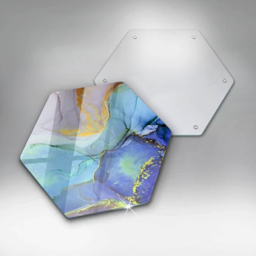Planche à découper induction 40cm protège-plaque cuisson verre hectagonale résistant - 6