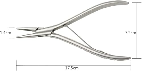 Miniatura 8 de 1 pieza de extensiones de cabello de acero inoxidable y alicates de extracción con 2 agujeros, herramienta de extensión de cabello para micro