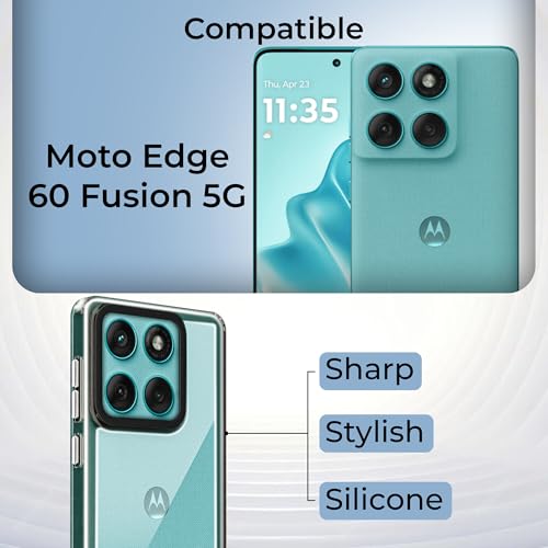 Image of A rtistque Ultra Stylish Back Cover Case for Motorola Moto Edge 60 Fusion 5G | Edge 60 5G | Premium Shockproof TPU | Protective Design | Moto Edge 60 Fusion 5g Back Cover - Black