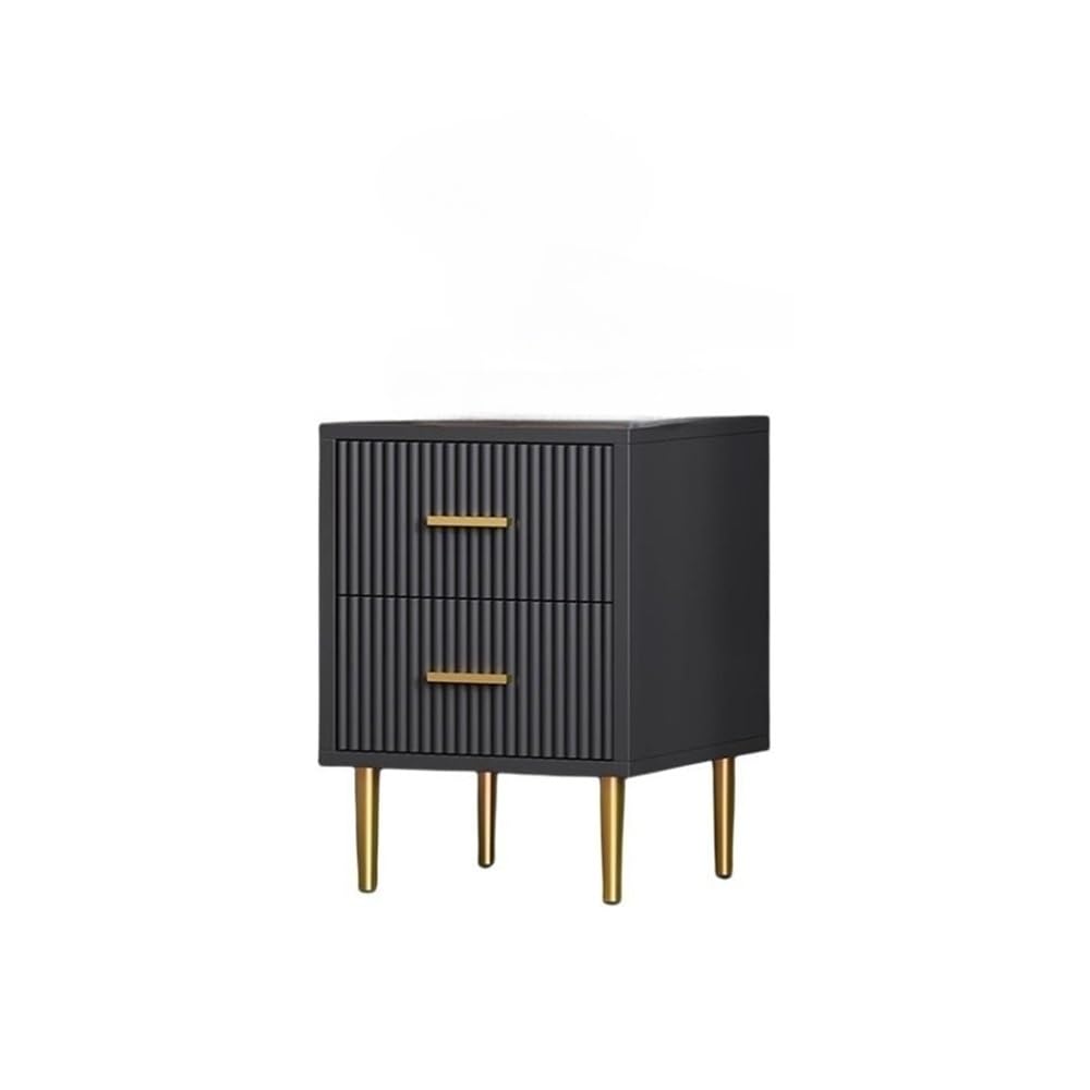Table de chevet noire compacte pour résoudre le manque de rangement dans la chambre