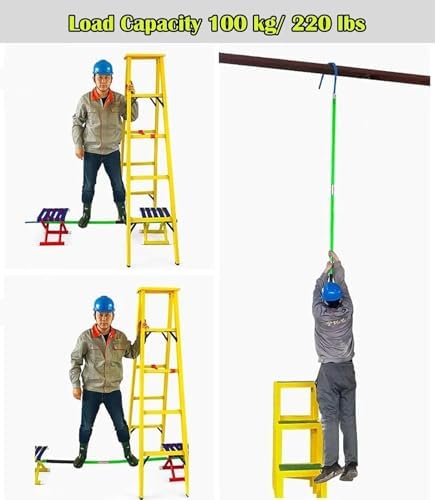 High Voltage Insulated Rescue Hook - Essential Electrocution Safety Tool for EV Repairs, Electrical Emergencies, and Fire Rescues, Non-Conductive Fiberglass Pole (Yellow, 9.8 ft, 220kV)