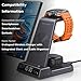 Wireless Charger for Samsung Charging Station, 3 in 1 Android Phone Charger for Samsung Galaxy S25 Ultra/S24 Ultra/S23/Z Flip7, Galaxy Watch 8/8 Classic/Ultra/7/6/5, Galaxy Buds 3 Pro/3