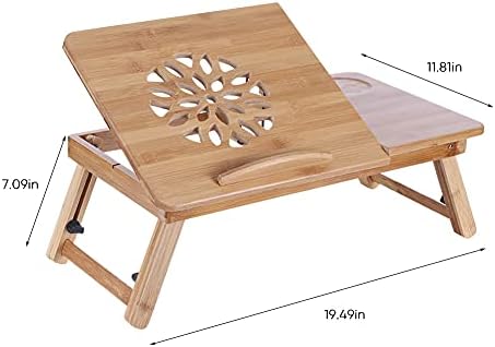 Laptop Bed Table Height-Adjustable Bed Tray for Notebook Portable Laptop Desk Bed Tray Sofa Bed Table with Tilting Table, Folding Bed Tray Table for Bed