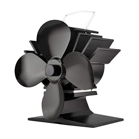 Silent Operation Small 4-Blade Heat Powered Stove Fan for Wood/Log Burner/Fireplace - Eco Friendly VOYTO Cover