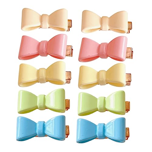 ibasenice 10pcs Hairpin Baby Girls Hair Accessories Plastic Hair Bows Clips Baby Girls Hair Clips Hair Barrettes for Girls Baby Girls' Hair Accessories Baby Clips for Hair Toddler Bows Metal