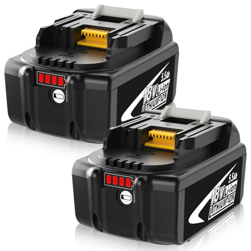 Ibanti 2 Pieces 5.5Ah BL1860B 18V Reemplazo para Makita 18V Bater...