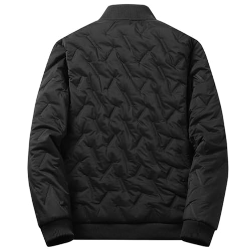 Genérico Plumas Chaqueta Hombre, Chaqueta Hombre Acolchada Ligera Sin Capucha Mangas Largas Fino Abrigo Plumas Holgado con Cremallera Invierno Cálida Ultralight Chaqueta Acolchada Al Aire Libre - imagen 4