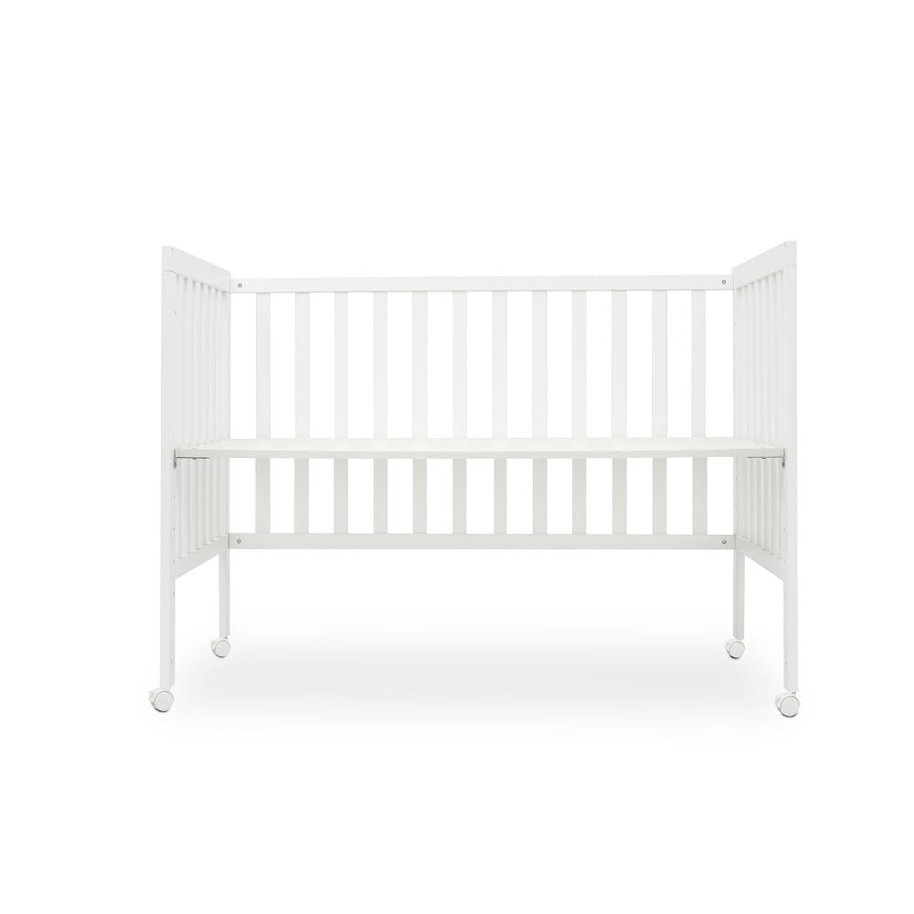 Interbaby Cuna Bebé Colecho Convertible 120x60 Evolutiva Madera (Blanco) | Cuna colecho evolutiva madera, altura regulable, ruedas con freno, convertible en escritorio y sofá
