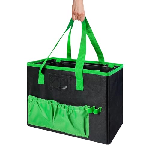 yztju - Sac de Rangement pour Loisirs créatifs, Sacs fourre-Tout avec poignées, Sac de Transport étanche en Nylon, Sac de Rangement Portable pour Scrapbooking avec fenêtre Transparente pour étiquettes