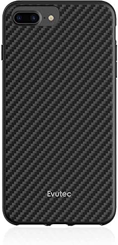 Evutec Compatible with iPhone 13 Unique Hard Smooth Heavy-Duty Phone Case Cover Real Aramid Fiber Thin Slim 1.6 mm Lightweight Protective (Black) & Free Vent Mount