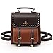 EggshellHome Femmes Célèbres College Sac À Dos Little Bee Femmes Sacs À Dos Flap Daypack Anti Theft Sac À Bandoulière en Cuir PU Imperméable Vintage Randonnée Main Sac Besace École,Marron