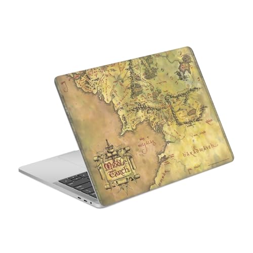 Skin MacBook Pro 13 carte Terre du Milieu autocollant vinyle pour espace de travail