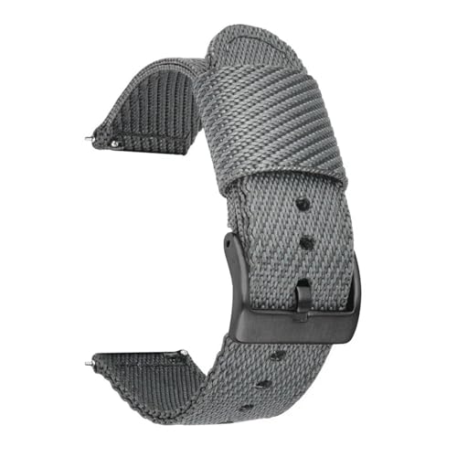 CongYi 18mm 20mm 22mm 24mm X|[cDiCvoh fB[X Y rvXgbv NCbN[X t@ubNvoh uXbg(Grey black buckle,24mm)