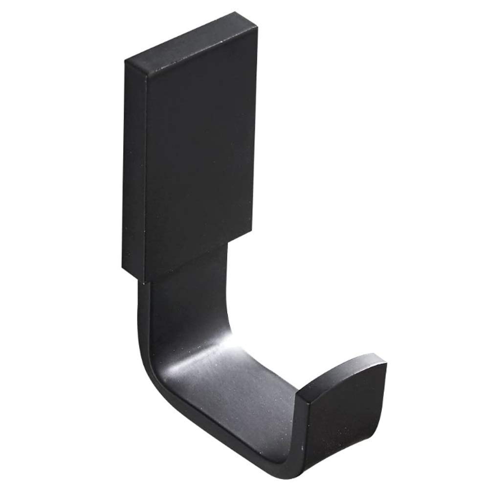 NEECS Gancio Appendiabiti Ganci Porta Accappatoio in Ottone Stile Contemporaneo Finitura Nero Opaco Montaggio a Parete