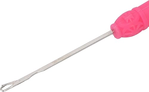 Miniatura 8 de 5 ganchos de plástico para extensiones de cabello, juego de ganchillo, herramienta de gancho para trenzar el cabello (rojo rosa #2)