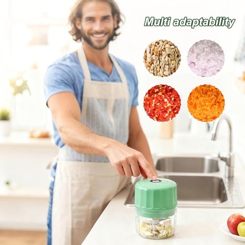 Hachoir à ail électrique pour oignon gingembre et viande avec mini robot USB de cuisine - 4