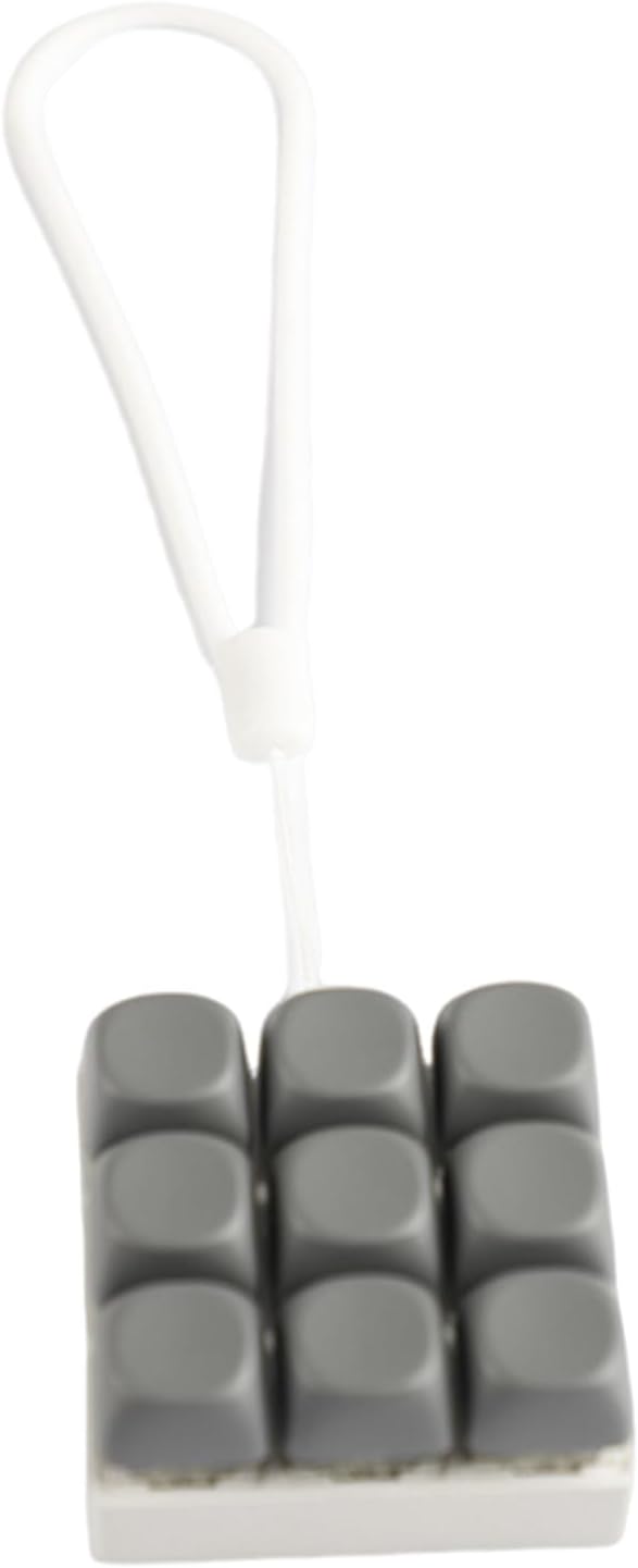 9-Key Mechanical Keyboard Switches Tester 9 Clicky Keys With Silicone Keychain For Stress Relief And Office Decoration Switches Tester Keychain For Work Breaks