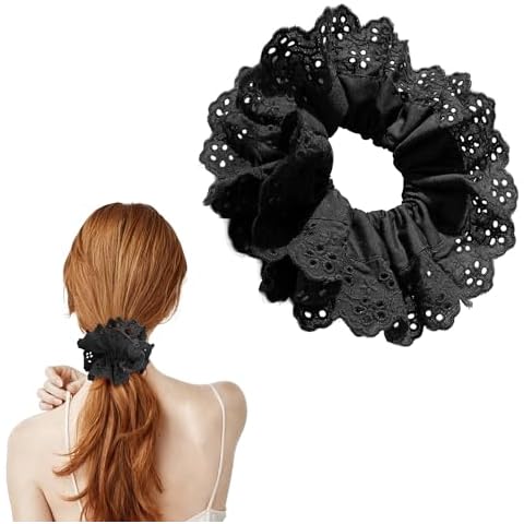 Black Lace Scrunchies for Women and Girls Cover