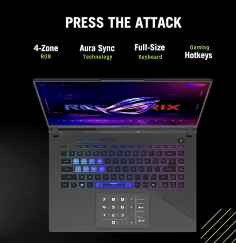 Image of ASUS ROG Strix G16 AI Gaming Laptop 16.0 inch 240Hz IPS WQXGA Display (AMD Ryzen 9 9955HX, GeForce RTX 5070 8GB, 64GB DDR5, 2TB PCIe SSD, RGB KB, WiFi 6E, Webcam, Bluetooth 5.3, Win 11 Pro)