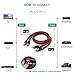 Primeda Auidophile 2RCA Male to 2RCA Male Stereo Audio Cable,Gold Plated | 4N Oxgen-Free Copper Core (2.5 Feet (0.75M))
