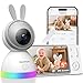 YESIMOM Baby Monitor, Versione Aggiornata 2K Telecamera Bambini con Monitor 5'' IPS Schermo, Controllo Tramite APP Mobile & Monitor, 360°PTZ, 3000mAh Batteria Ricaricabile, AI Intelligente
