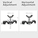 Nitze 15mm Universal Lens Support with Rolling Y-Bracket and 1/4”, 3/8”and M3 Height Extension Posts - N04B