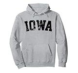 Retro Iowa Tee Vintage Iowa Gold Iowa Throwback Black Tee Pullover Hoodie