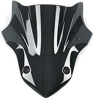 Vista 1 de Parabrisas apto para Kawasaki Z900 2017 2018 2019 parabrisas ABS parabrisas deflector de viento - negro