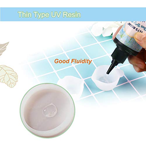 Upgraded UV Resin LET’S RESIN Clear UV Resin,120g Hard Type Transparent
