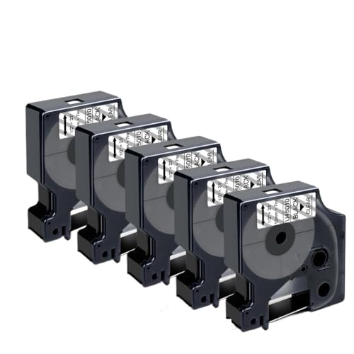 LM160 45013 D210 D1���x�����[�J�[12mm 5pk 10pk 280�̔��������p�̌݊����̂��郉�x�����{���u���b�N(Black on Clear)