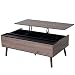 Produktbild HOMCOM Couchtisch Wohnzimmertisch Kaffeetisch mit Höhenverstellbarer Platte Sofatisch Spanplatte Grau 110 x 66 x 43-56 cm