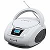 Tragbarer CD Player für Kinder mit MP3/CD-Player Bluetooth, UKW, USB Eingang & AUX-Anschluss & Kopfhöreranschluss…