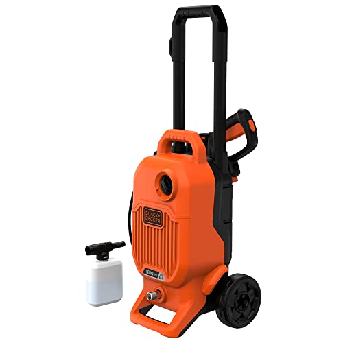 Black Decker Lavadora de Alta Pressão, Elétrica,com Rodas, Função Auto Aspirante, Modelo BEPW1800T,