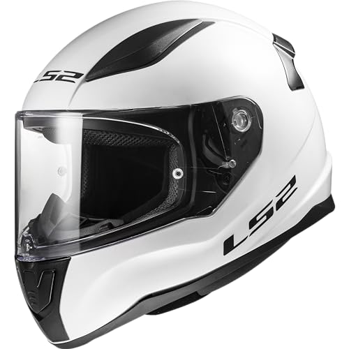 Omologato ECE 22.06 LS2, Casco Moto Integrale RAPID II SOLID White, S
