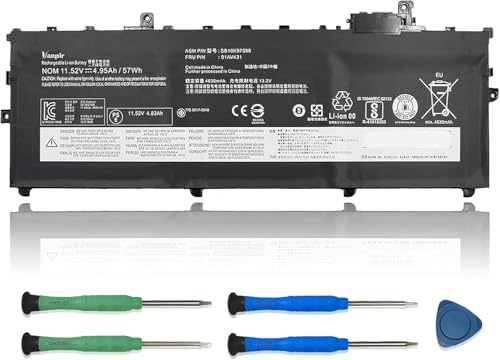 Vanpir 01Av431 Laptop Battery 11.52V 57Wh 4950Mah Replacement For Lenovo Thinkpad X1 Carbon 5Th Gen/X1 Carbon 6Th Gen Series Notebook 01Av430 Sb10K975