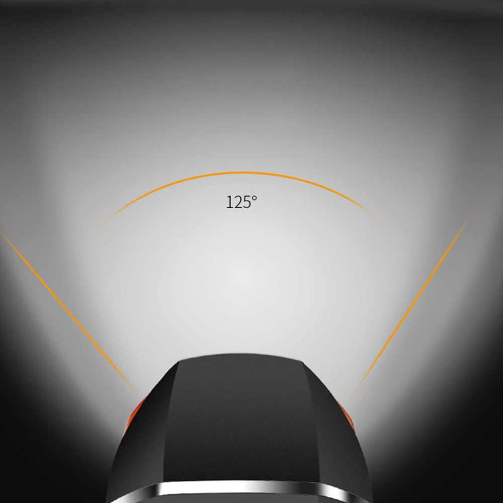 Faro Anteriore per Bicicletta a LED Nero Ricaricabile Tramite USB, con Telecomando, indicatori di direzione e clacson. Accessori per Ciclismo.