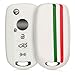 Produktbild kwmobile Autoschlüssel Hülle kompatibel mit FIAT 4-Tasten Klapp Autoschlüssel - Schlüsselhülle Italien Streifen Grün Rot Weiß