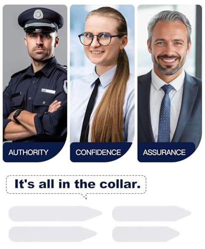 image for vivinin 112P Dress Shirt Collar Inserts, White Plastic Collar Stays wi