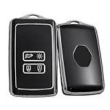 613円お得！[KUNIO] ルノー専用 キーケース キーホルダー シリコン Renault クリオ マスターバス タリスマン メガーヌ シーニック4 カジャール キャプチャー コレオス アルカナ サンデロ 2016-2022 全面保護 純正 アクセサリー 防水 Bブラック