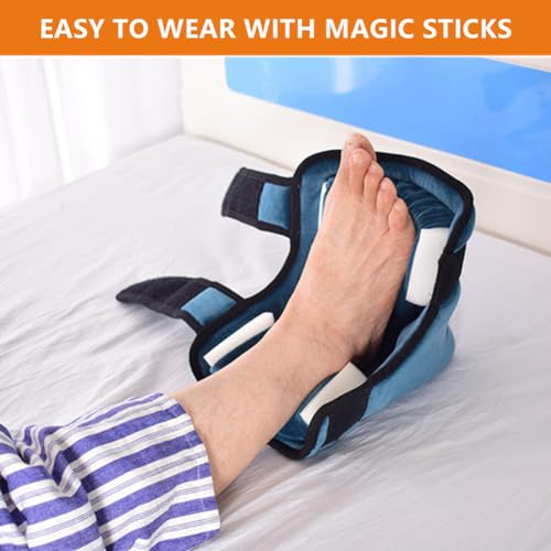 Image of WEEOATAR 2 Pcs Heel Protectors Cushion,Pain Relief Foot Pillow with Magic Sticks Relieves Pressure from Sores and Ulcers,Cushion Ankle Pillow Fits for Bed and Wheelchairs(Blue1)