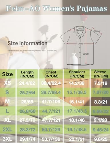 Image of Women's Pajama Sets Funny Pajamas for Women Set Comfortable 2 Piece Button Down Tops & Shorts Sleepwear Short Sleeve