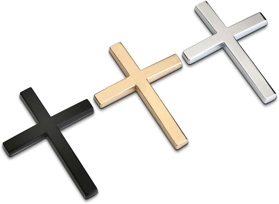 Image of VRT 3D Chrome Emblem Automotive Car, Bike Badges Logo Self Adhesive Sticker (Christian /Jesus, Silver)