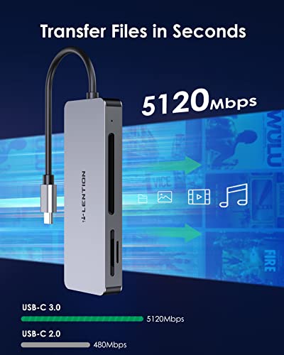 Lention Usb C To Cf/Sd/Micro Sd Multi-Card Reader, Sd 3.0 Card Adapter Compatible 2023-2016 Macbook Pro 13/15/16, New Mac Air/Ipad Pro/Surface, Samsung S20/S10/S9/S8/Plus/Note (Cb-C12, Space Gray) #TOP3